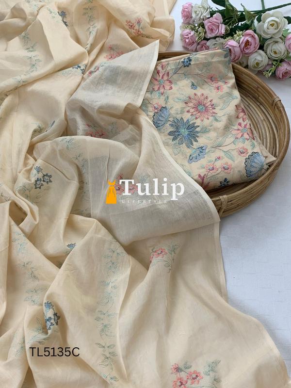 Premium Embroidered Cotton Lawn - TL5135 Color image