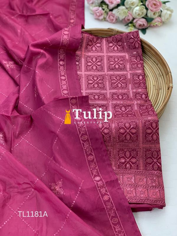 Premium Embroidered Cotton Lawn - TL1181 Color image
