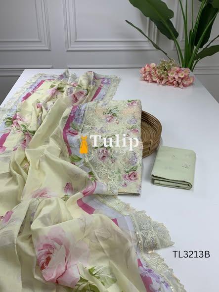Gorgeous Embroidered Soft Cotton Lawn - TL3213 Color image