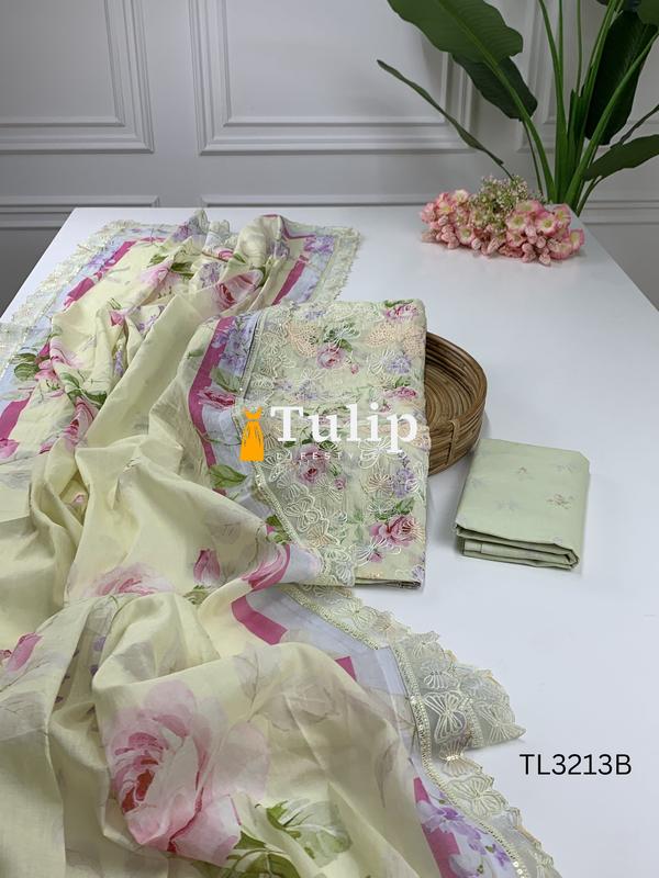 Soft Embroidered Cotton Stitched Dresses - TL7162 Color image