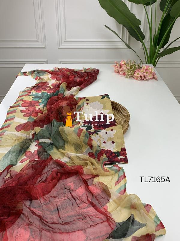 Soft Premium Cotton Lawn Dresses - TL7165 Color image