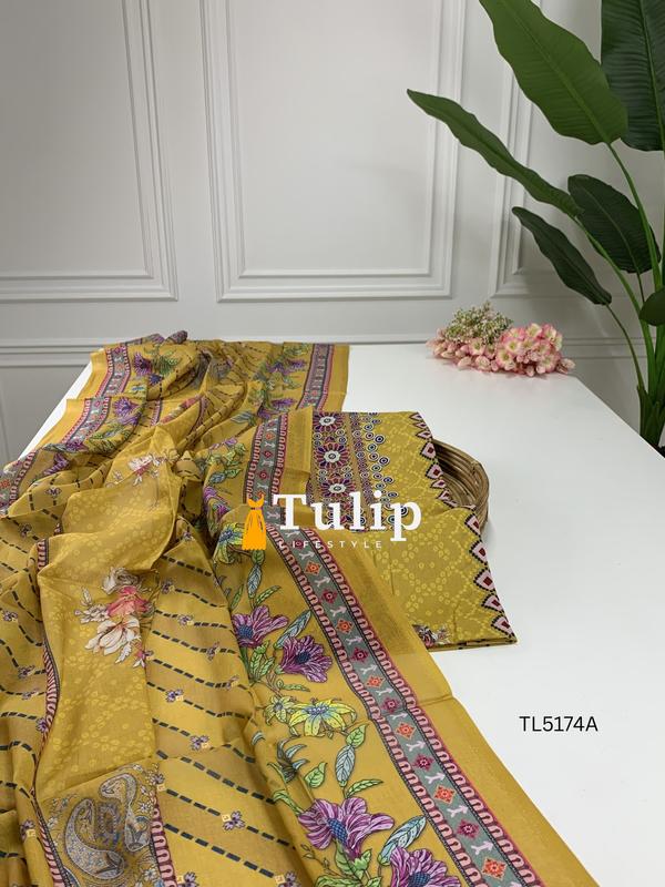 Soft Cotton Lawn Dresses - TL5174 Color image