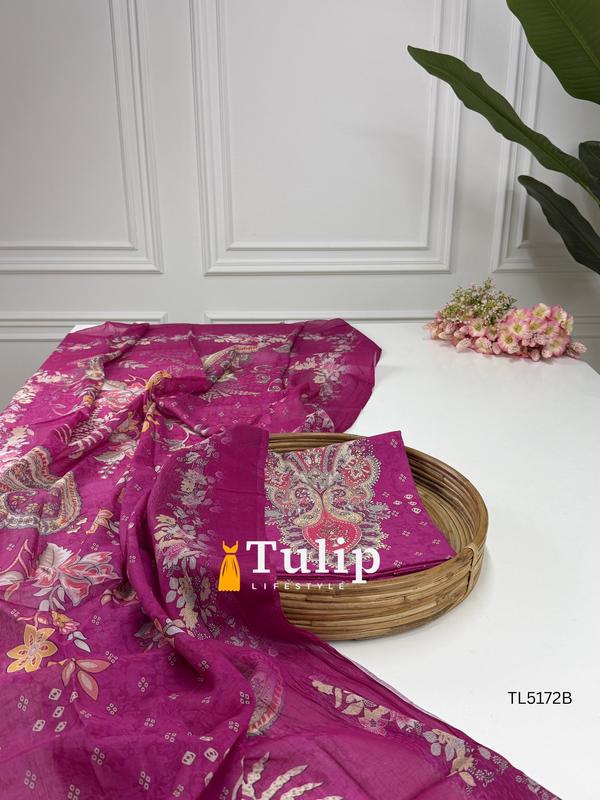 Digital Printed Cotton Lawn Dresses - TL5172 Color image