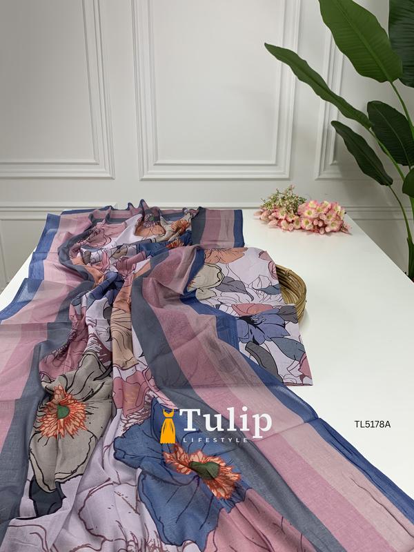 Digital Printed Soft Cotton Lawn - TL5178A Color image