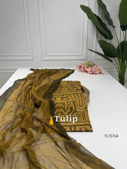 Premium Embroidered Cotton Lawn Dresses - TL7171 Color image