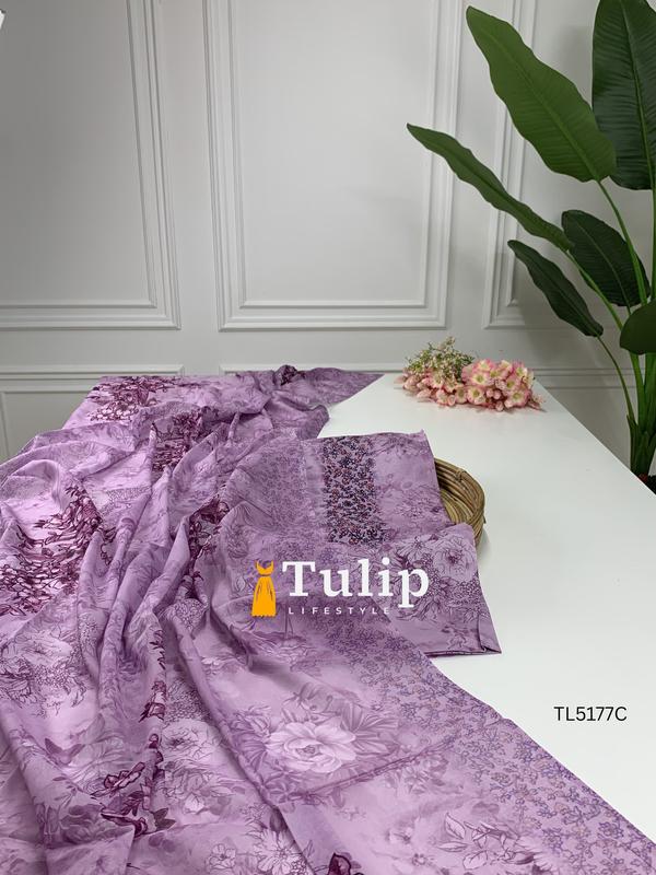 Soft Cotton Lawn Three Pieces - TL5177 Color image