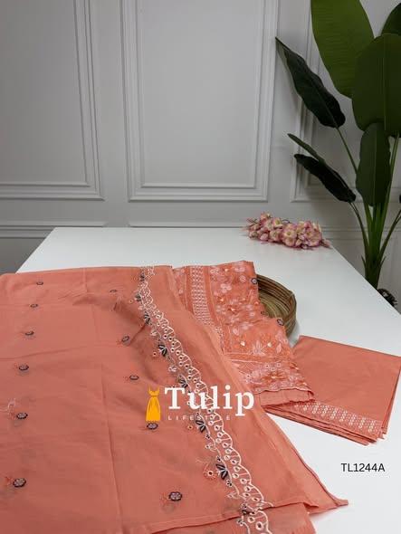 Premium Embroidered Soft Cotton Dresses - TL1244 Color image