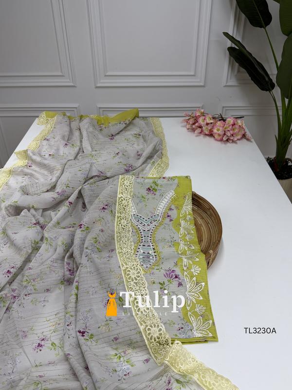 Gorgeous Embroidered Fancy Cotton Dresses - TL3230 Color image