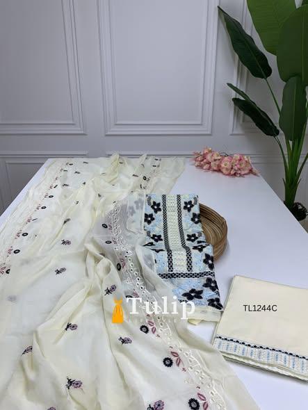 Premium Embroidered Soft Cotton Dresses - TL1244 Color image