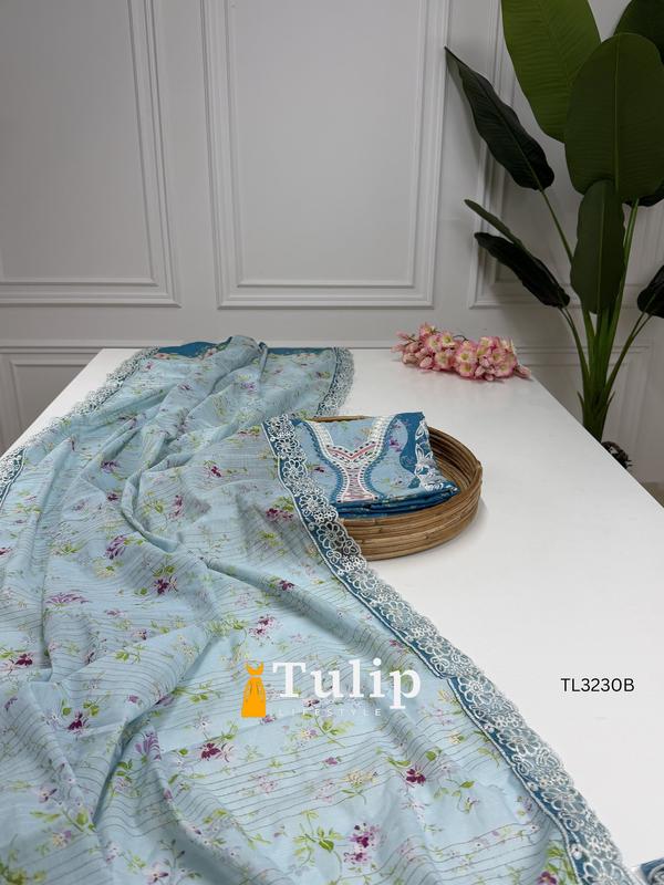 Gorgeous Embroidered Fancy Cotton Dresses - TL3230 Color image