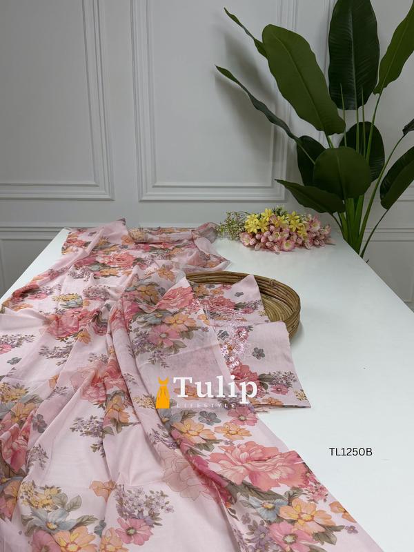Soft Embroidered Cotton Lawn Dresses - TL1250 Color image