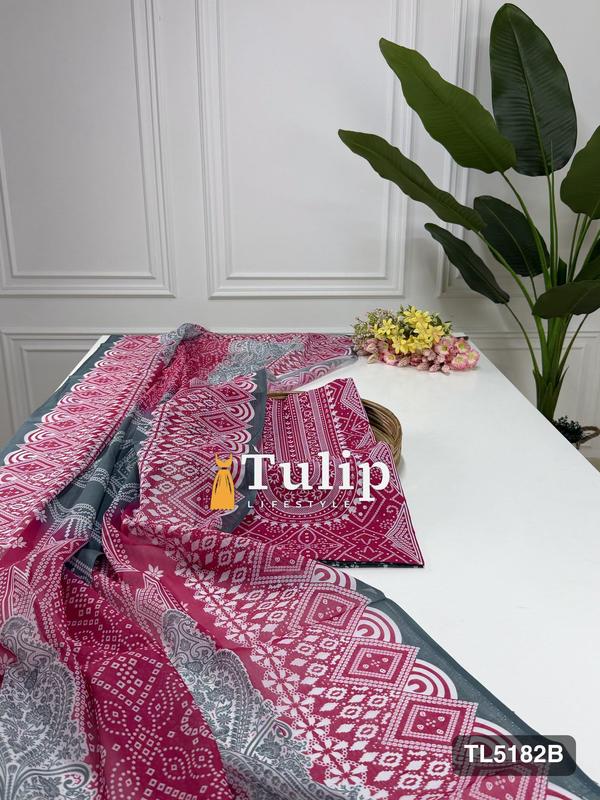 Digital Printed Cotton Lawn Dresses - TL5182 Color image