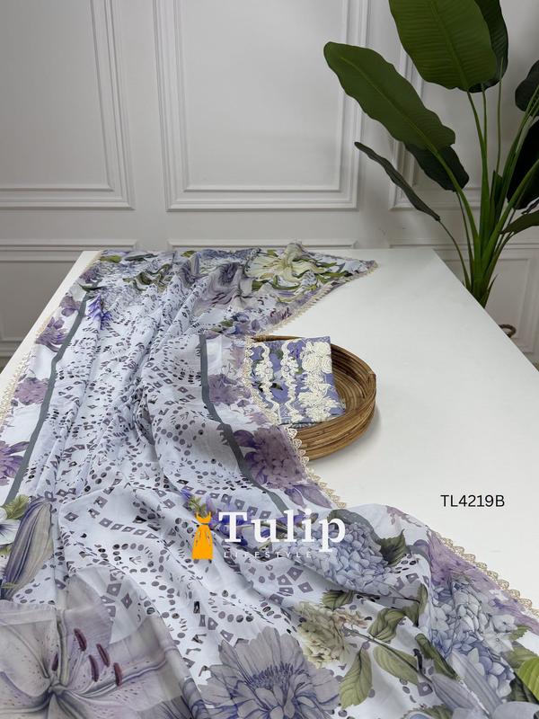Embroidered Luxury Cotton Lawn Dresses - TL4219 Color image