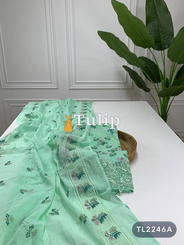 Exclusive Embroidered Cotton Lawn Dresses - TL2246 Color image