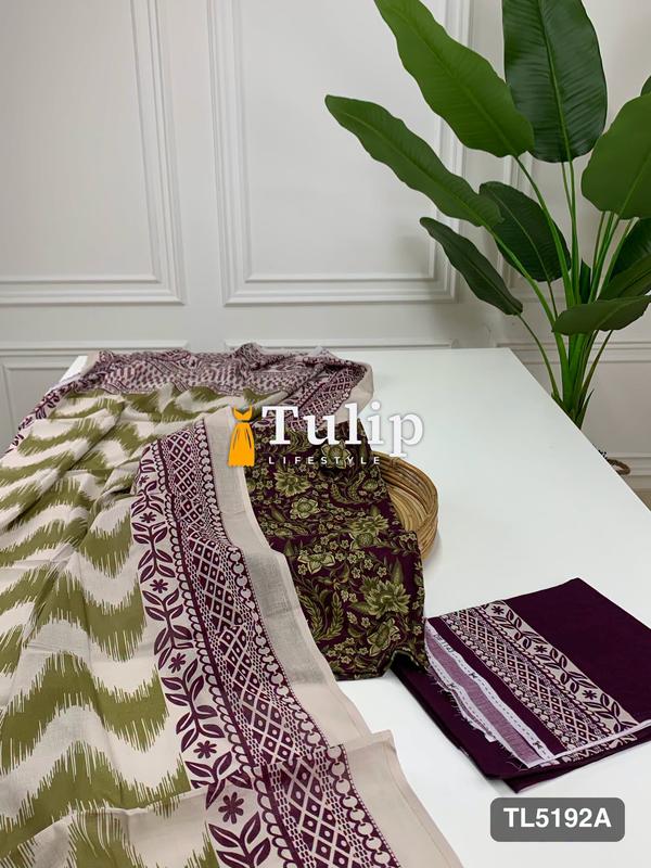 Digital Printed Cotton Lawn Dresses - TL5192 Color image