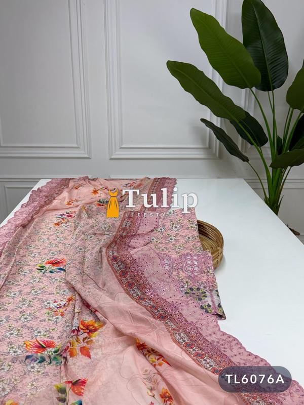Premium Embroidered Cotton Lawn Dresses - TL6076 Color image