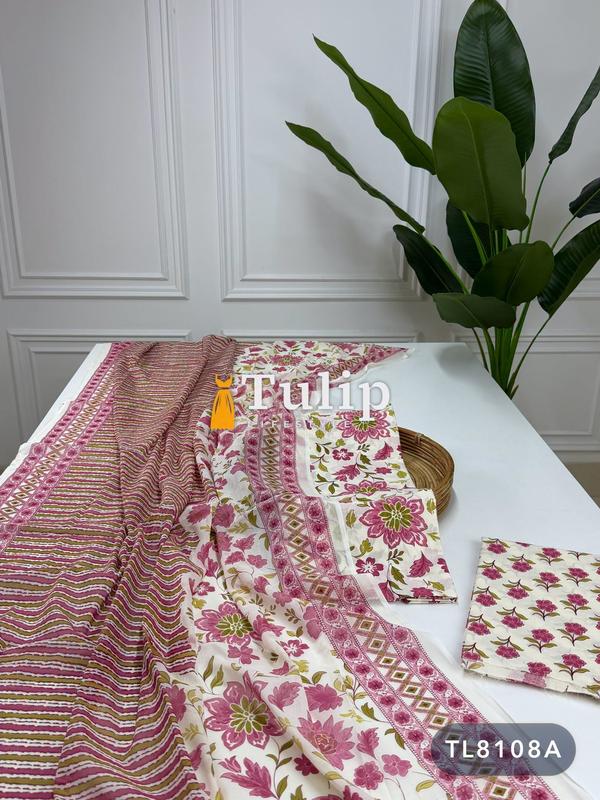 Jaipuri Cotton Three Pieces - TL8108 Color image
