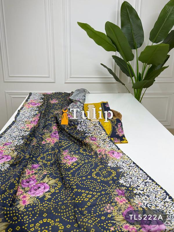 Digital Printed Cotton Lawn three Pieces - TL5222 Color image