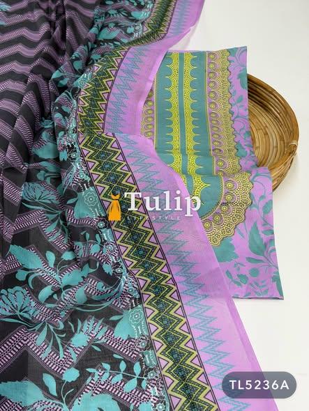 Digital Printed Cotton Lawn Dresses - TL5236 Color image
