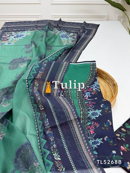 Digital Printed Cotton Lawn Dresses - TL5268 Color image