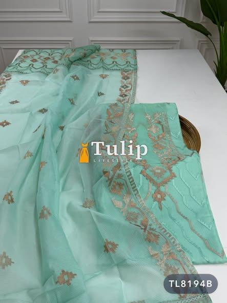 Gorgeous Embroidered Three Pieces - TL8194 Color image