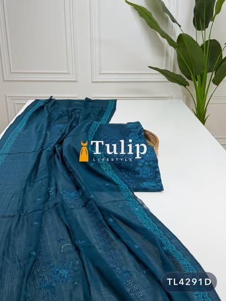 Premium Embroidered Cotton Lawn Dresses - TL4291 Color image