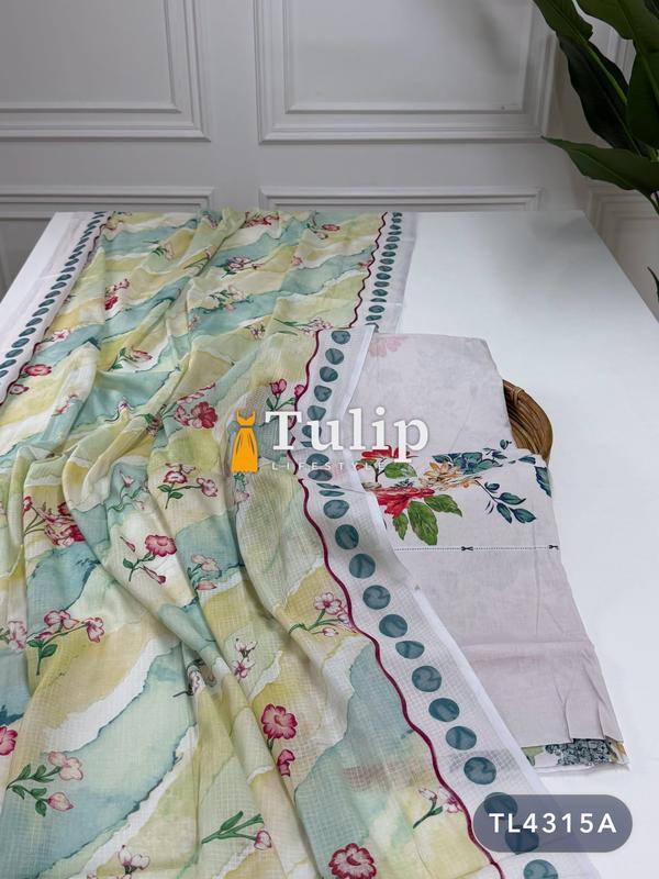 Digital Printed Cotton Lawn Dresses - TL4315 Color image
