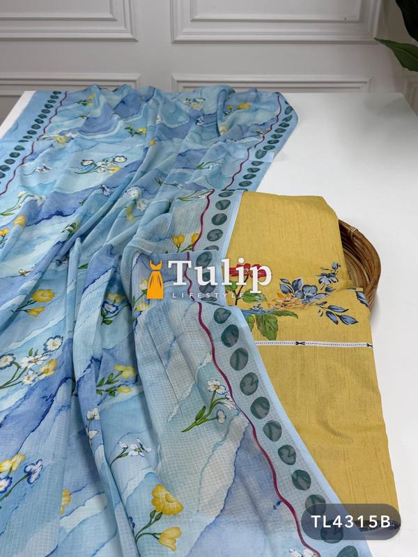 Digital Printed Cotton Lawn Dresses - TL4315 Color image